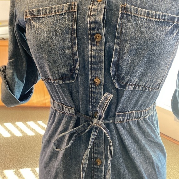 Denim Shirt Dress Size XS in Like New Condition - Picture 2 of 8